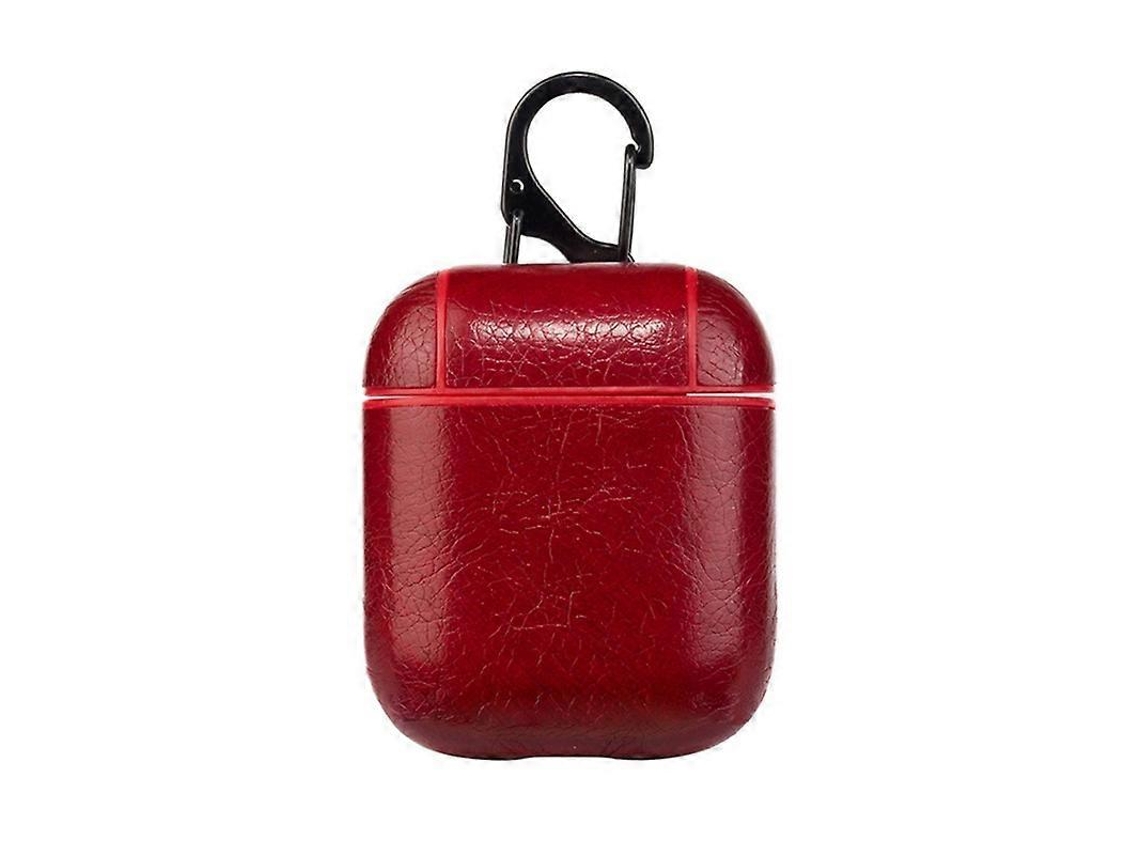 Capa Protetora De Silicone Resistente A Impactos Com Textura De Lichia Para Fones De Ouvido Sem Fio Apple Airpods 1/2.