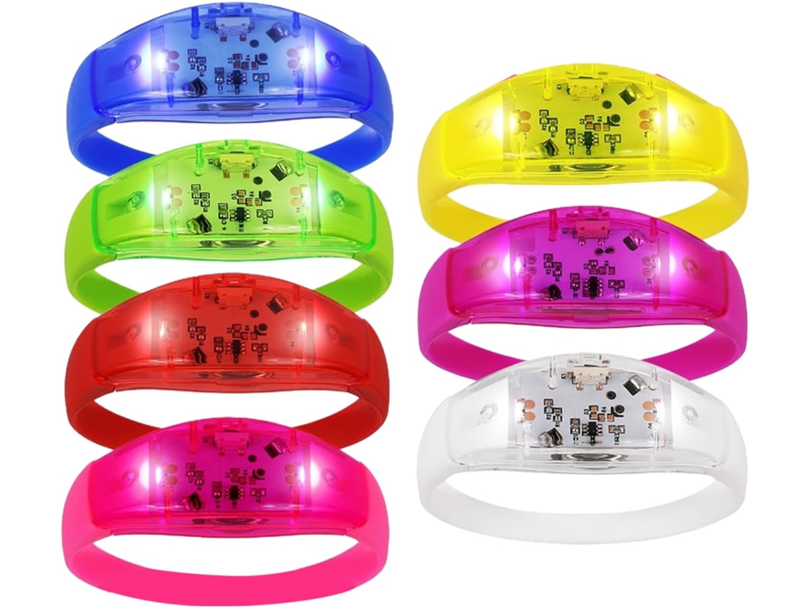 Pulseiras Luminosas para Adultos, Acessórios Luminosos Confortáveis e Ativadas por