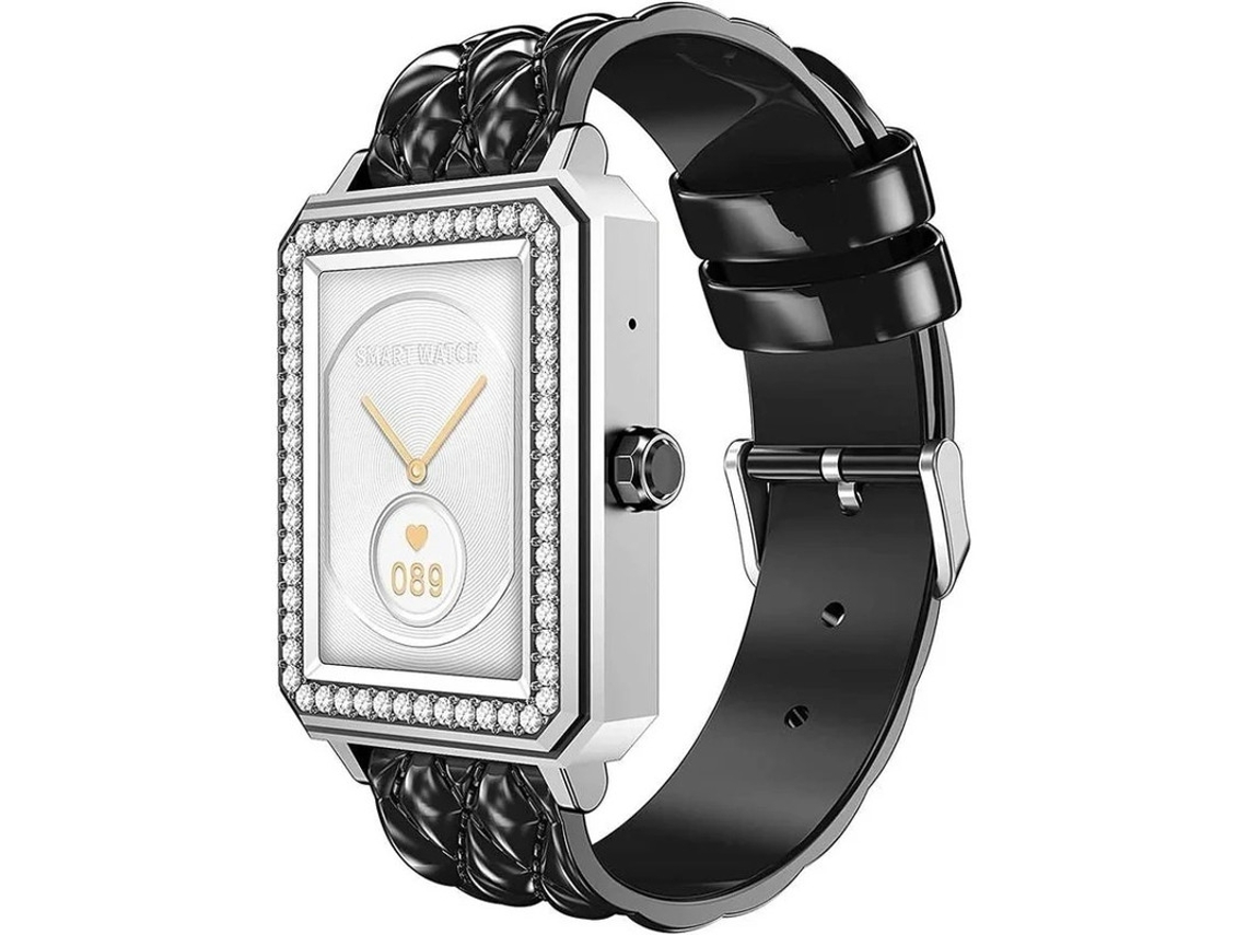 Relógio Inteligente Para Mulheres, Rastreador De Fitness Elegante E Sofisticado Sullish Strass Com Bluetooth Call Woman Health Yizhood (preto)