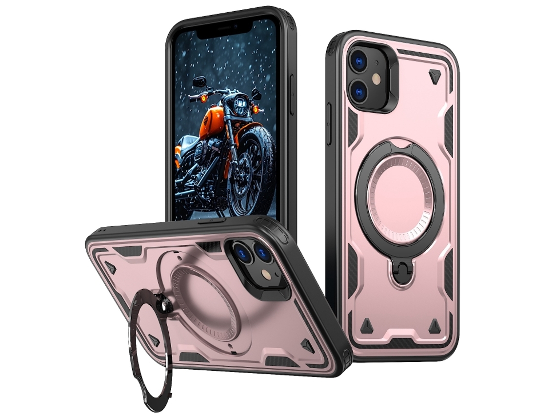 Capa Armor Híbrida Pc Tpu Para Iphone 11 - Suporte De Anel Magsafe
