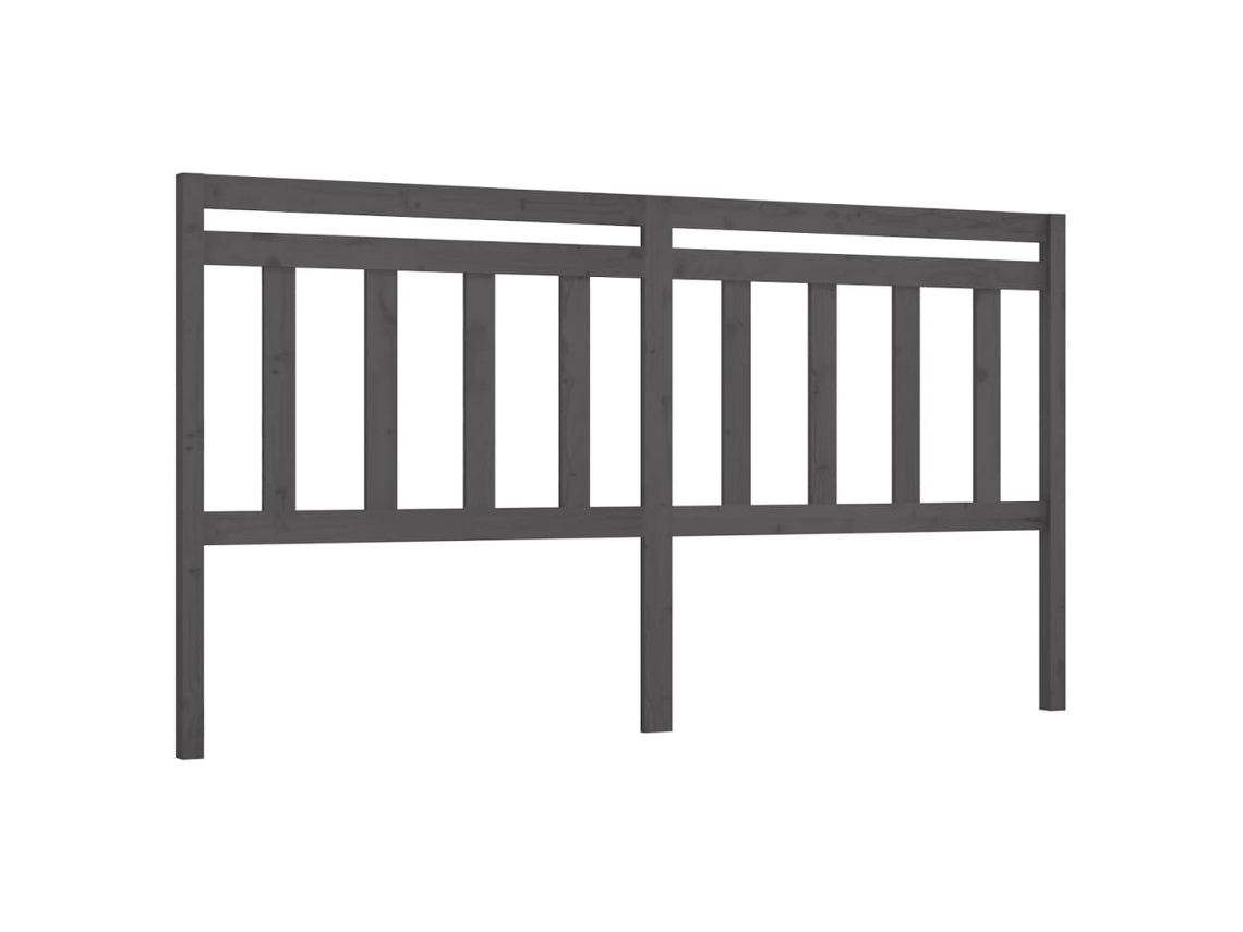 Cabeceira 206x4x100 Cm Pinho Maciço Cinzento MAISON EXCLUSIVE