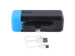Mini bateria portátil de 5000 mAh com carregamento rápido para iPhone, azul
