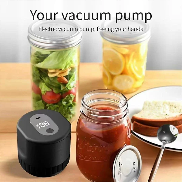 Kit De Selagem A Vácuo Para Potes De Vidro, Automática, 10 Tampas