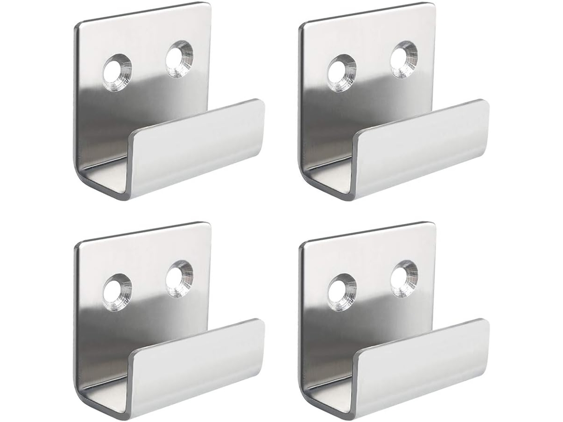 Ganchos Para Trilho De Quadros Em Aço Inoxidável, Grampos Pendurar Espelhos, Kit Suportes Resistente, 4 Peças (15 Mm Largura Inte -aquaforge