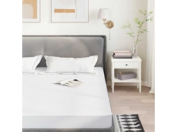 Vidaxl Protetor De Colchão Impermeável 160x220 Cm Branco