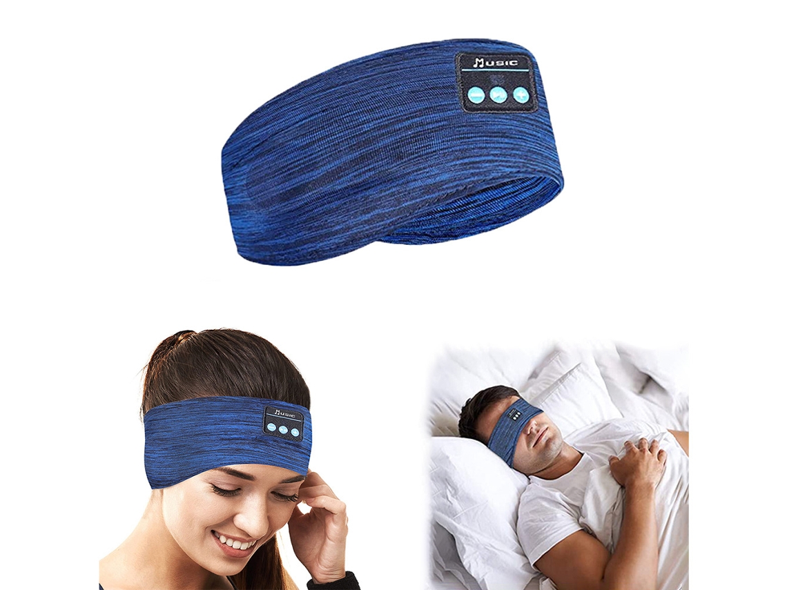 Fones De Ouvido Sem Fio Bluetooth Para Máscara De Dormir, Faixa De Cabeça Esportiva, Alto-falantes Graves - Azul Marinho