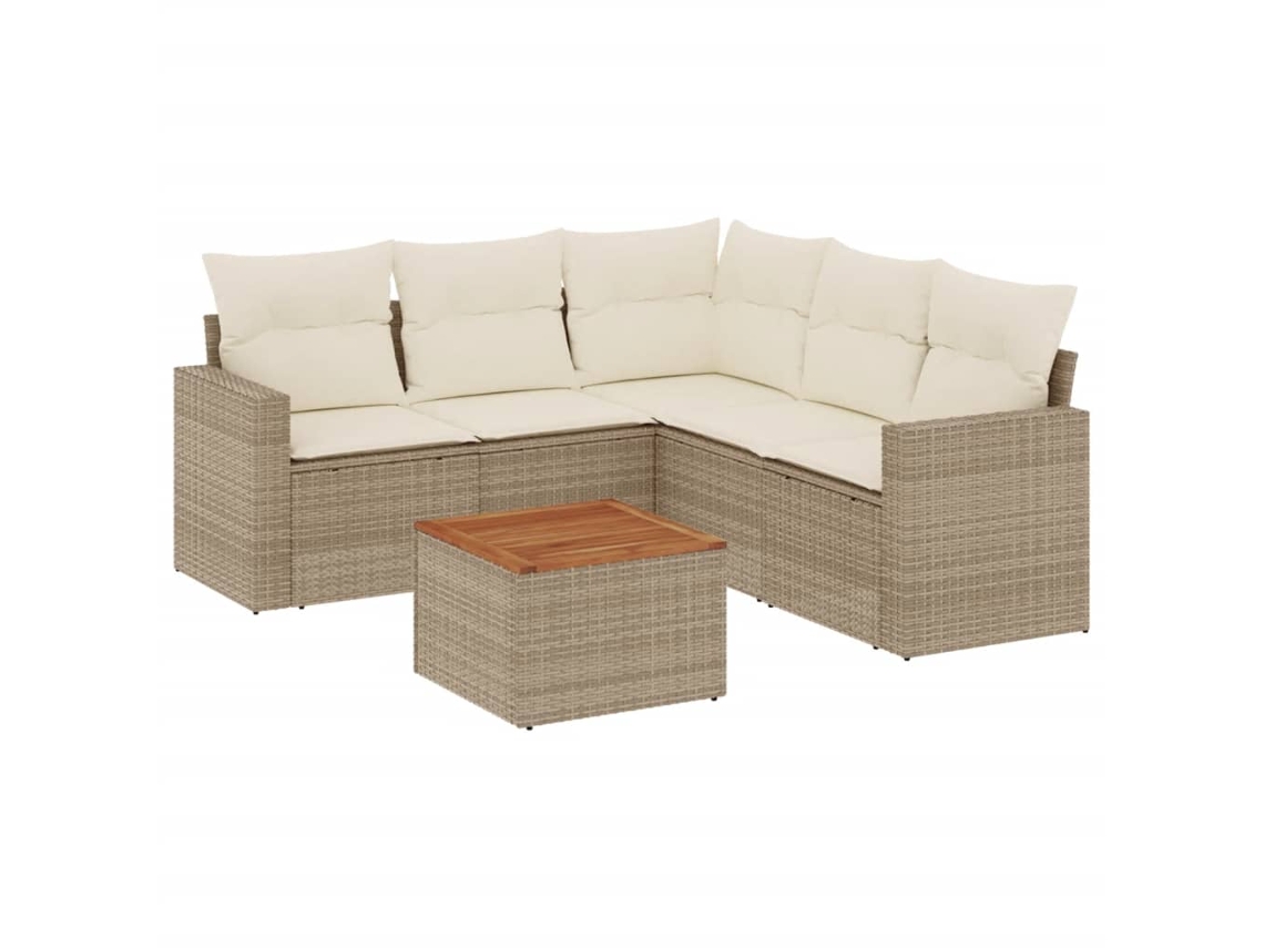 Garden Sofa Set, Garden Sofa Sets Vidaxl Bege Rattan / Vime (n/a)
