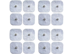 Almofadas De Eletrodo Com Encaixe Para Máquinas Tens Ems 5 X 5 Cm, Pacote Com 16 Aquaforge (quadradas)