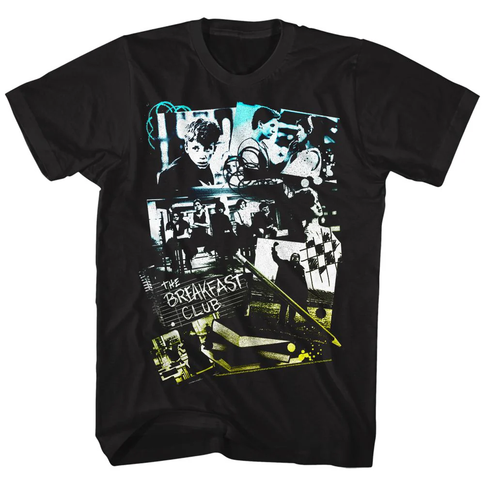 Unisex Adult T-shirt Rockinstone Breakfast Club Movie The Club Black Sizes