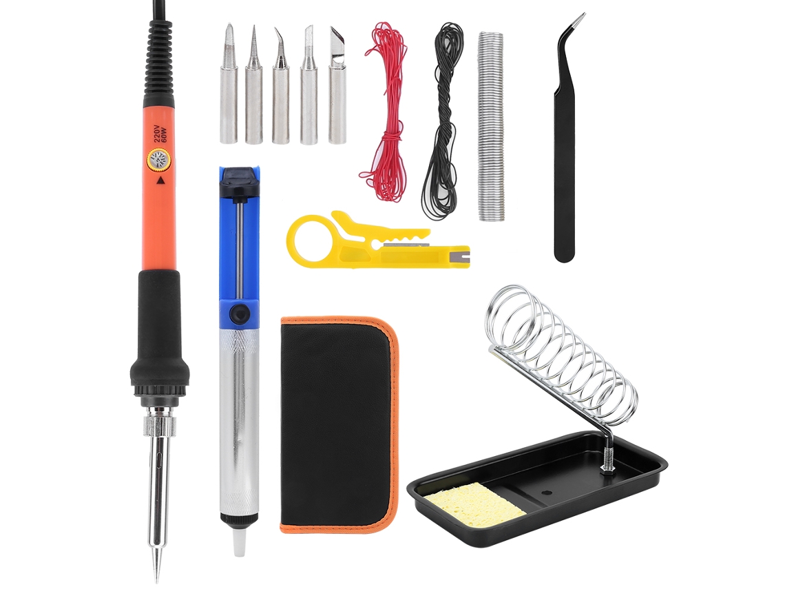 Kit De Solda 15 Peças Com Laxiscreed, Ajuste De Temperatura E Potência De 60w Para Trabalhos Precisos