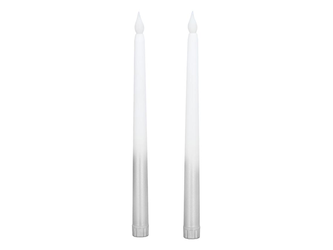2pcs Velas Cônicas Led Sem Chama com Bateria para Festas | S/MARCA
