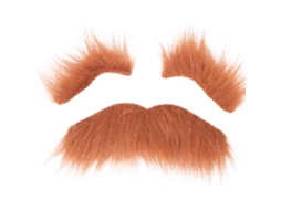 Conjunto de barba e sobrancelha postiças autoadesivas 2026 para festas, carnaval, Halloween e fantasias.