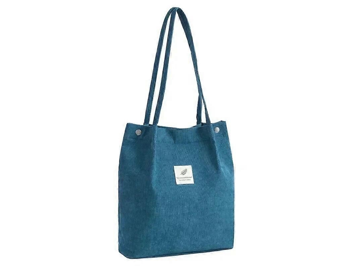 Bolsa De Compras Feminina Casual Dobrável Em Veludo Cotelê, De Alta Qualidade, Ecológica E Reutilizável, Leve E Com Alça De Ombro. Venda Por Atacado.