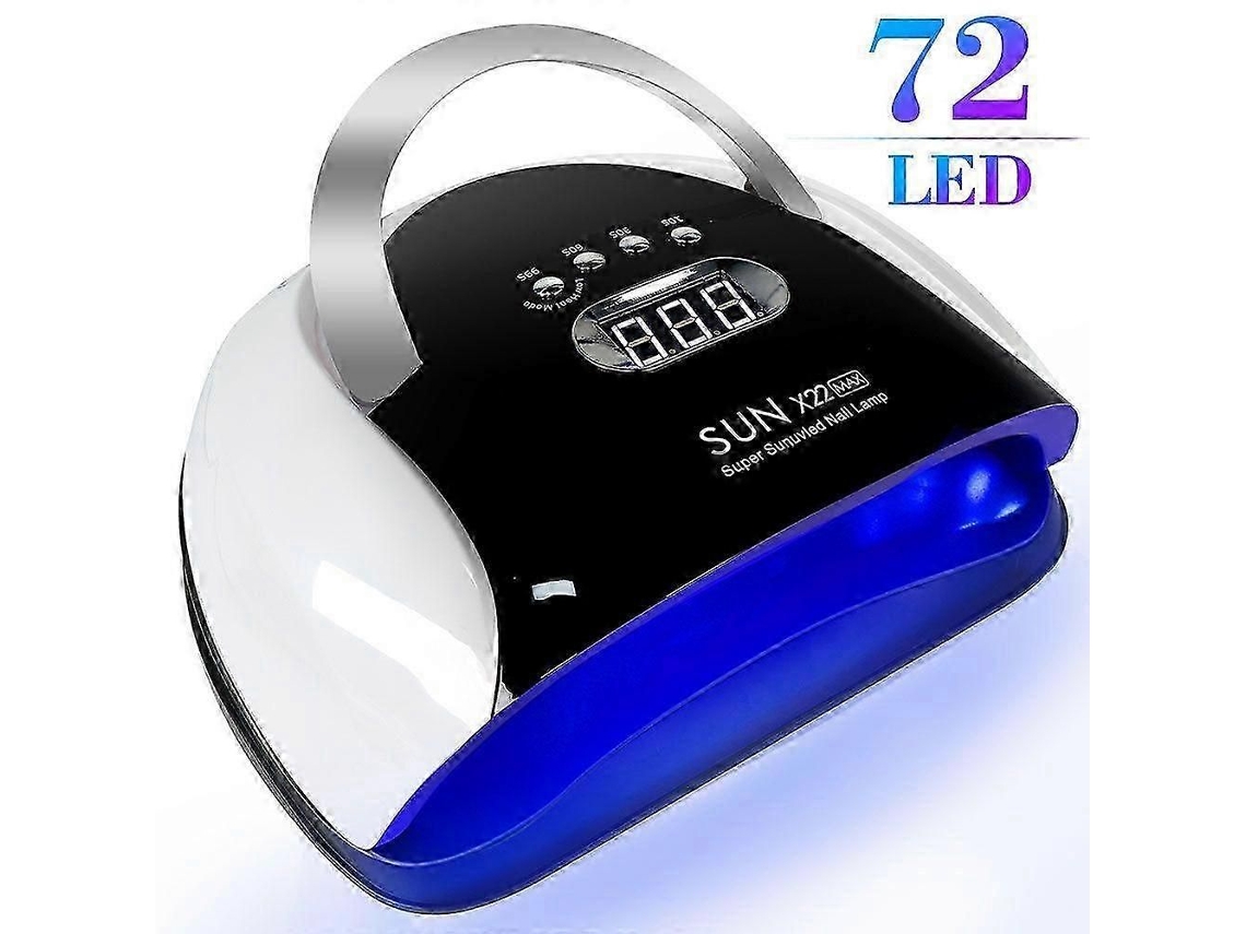 Lâmpada de Secagem Unhas Led Uv Sun X22 Max 25 26 para Gel com 72 Contas, Esmalte em Cura Rápi Da, Fundo Preto GOKOCO