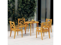 Vidaxl 5 Pcs Conjunto De Jantar Para Jardim Madeira De Acácia Maciça