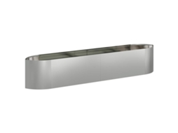 Conjunto 1 Jardineira Elevada Vidaxl Prateado Metal (220 X 40 X 40 Cm)