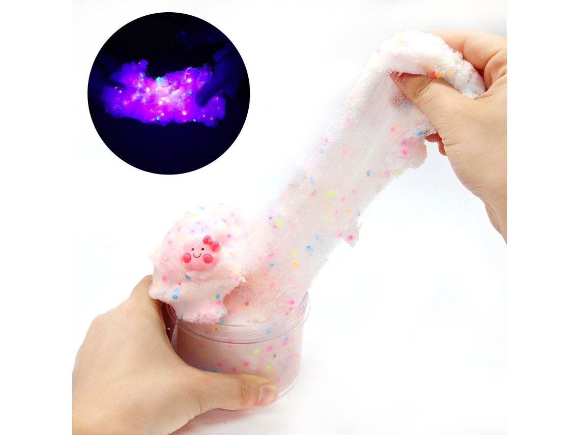 Brinquedo Diy Argila Cristal Fluffy 60ml Para Crianças: Argila Macia Fluorescente Colorida
