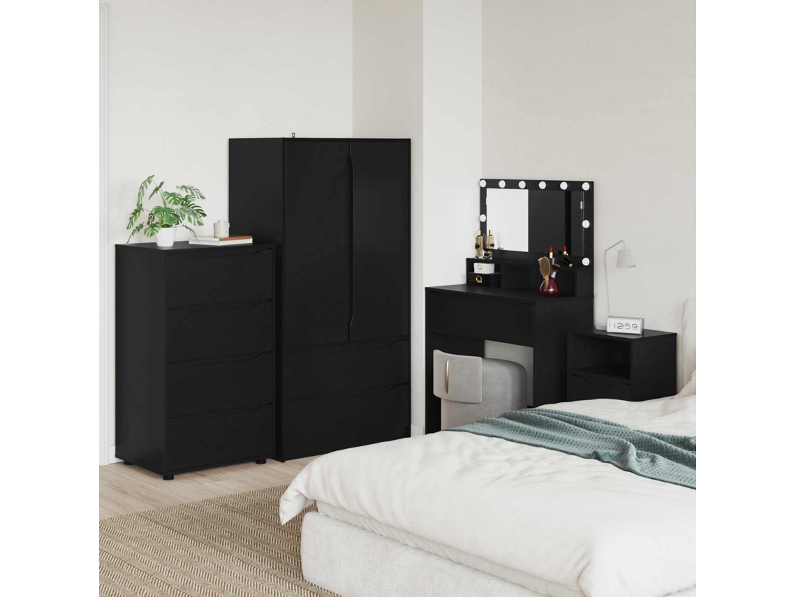 Vidaxl Gabinetes De Armazenamento 60 X 48 X 105 Cm Preto