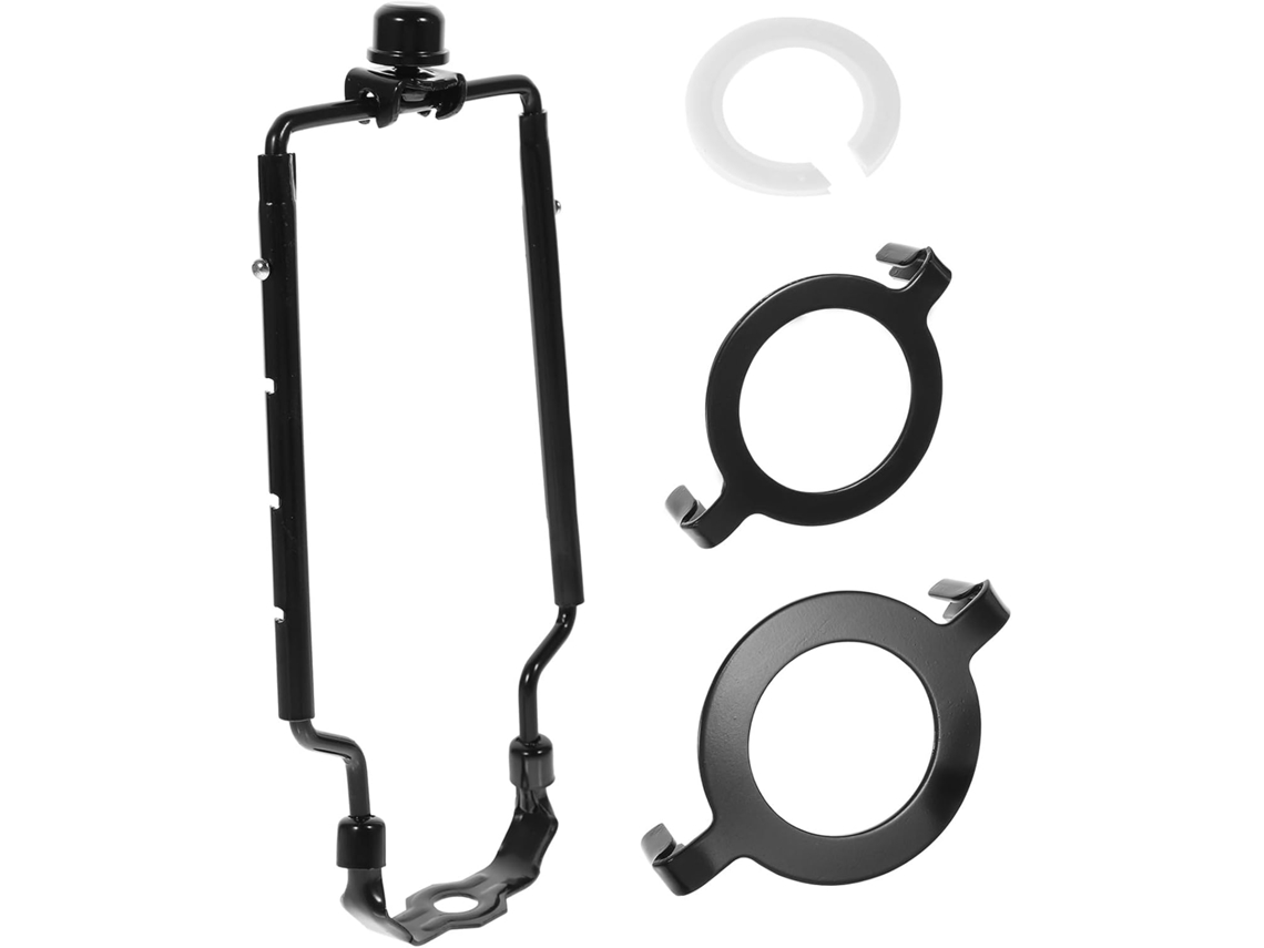 Suporte de Mesa para Candeeiro em Ferro Preto, Fácil de Instalar, Altura Ajustável, para Casquilhos E26. SFUSHOS