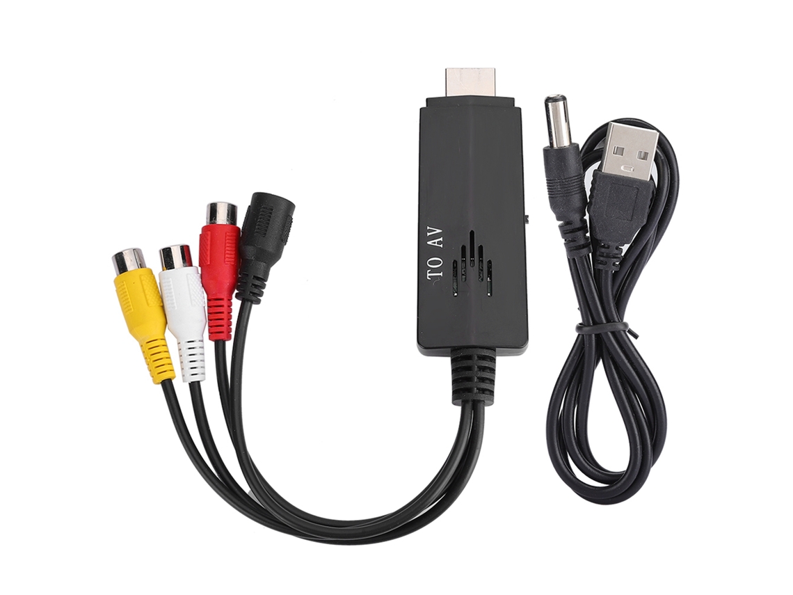 Aetheria conversor Hdmi para Rca Av 1080p Adaptador Cabo Macho para Fêmea Tv Vcr Dvd