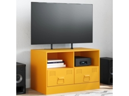 Vidaxl Móvel De Tv 67x39x44 Cm Aço Amarelo Mostarda
