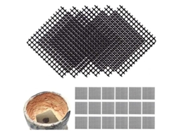 50 Tapetes De Malha Para Buracos De Vasos Quadrados, 10cm X 10cm, Malha De Drenagem Para Bonsai, Preto