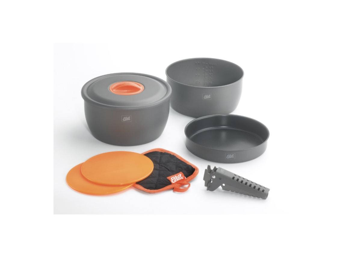 Conjunto de 3 Popottes de Alumínio Anodizado ESBIT