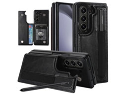 Capa De Celular Dobrável Com Cobertura Total, Fecho Duplo E Em Pu Com Compartimentos Para Caneta Para Samsung Galaxy Z Fold7