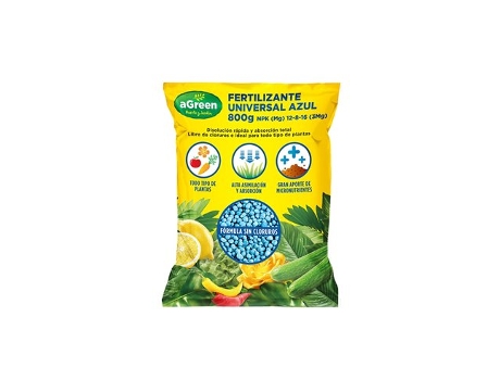 Fertilizante Universal Azul Especial Para Plantas De Exterior Agreen (800g)
