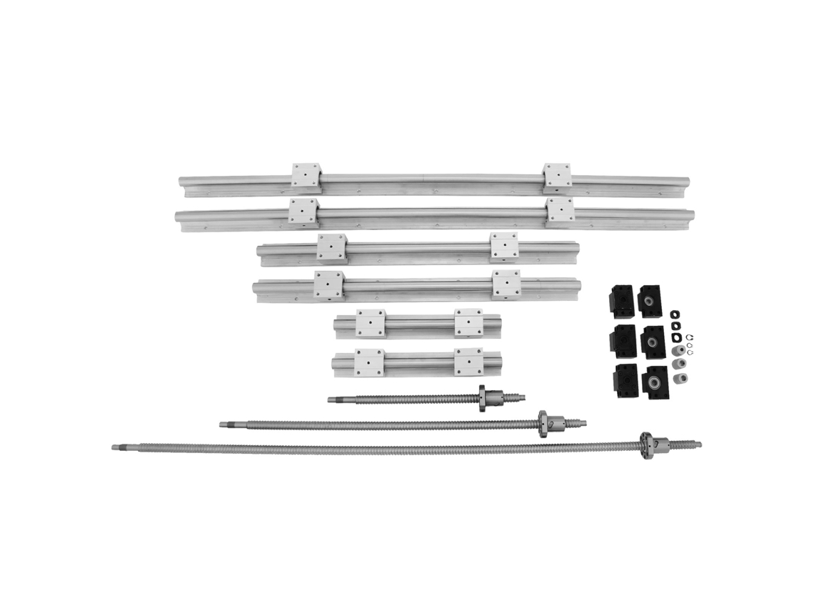 Trilho linear SBR20 com 3 fusos de esfera 350/650/1050mm S/MARCA