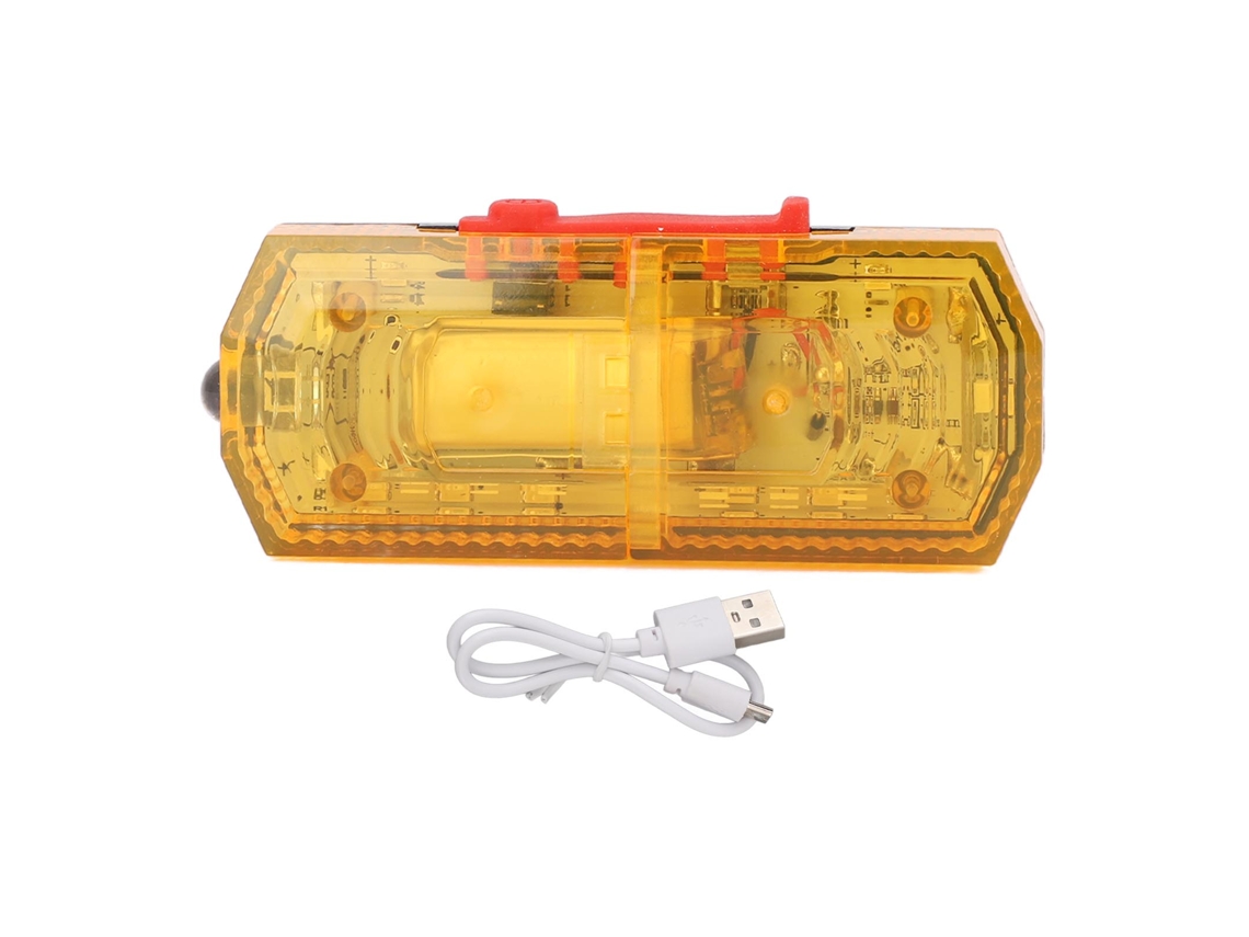 Lanterna de Ombro com Clipe Recarregável 500mAh Led Alta Luz Automática para Ciclismo Noturno Amarela S/MARCA