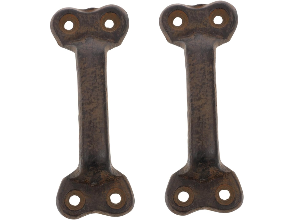 Conjunto De Maçanetas Porta Celeiro Vintage Toddmomy Em Ferro Fundido, Rústicos, 2 Peças, Grandes, Para Portão De Jardim