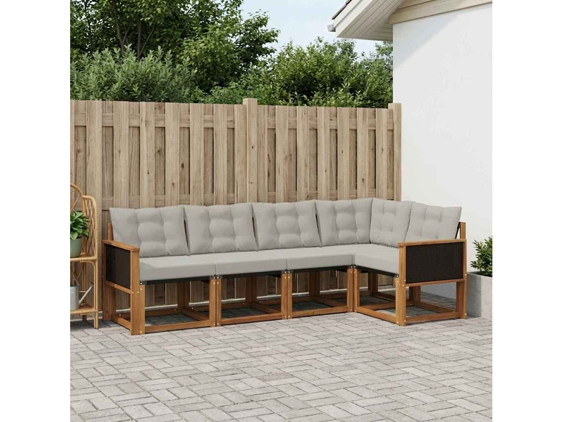 Vidaxl Conjunto De Sofás Para Exterior 5 Unid.