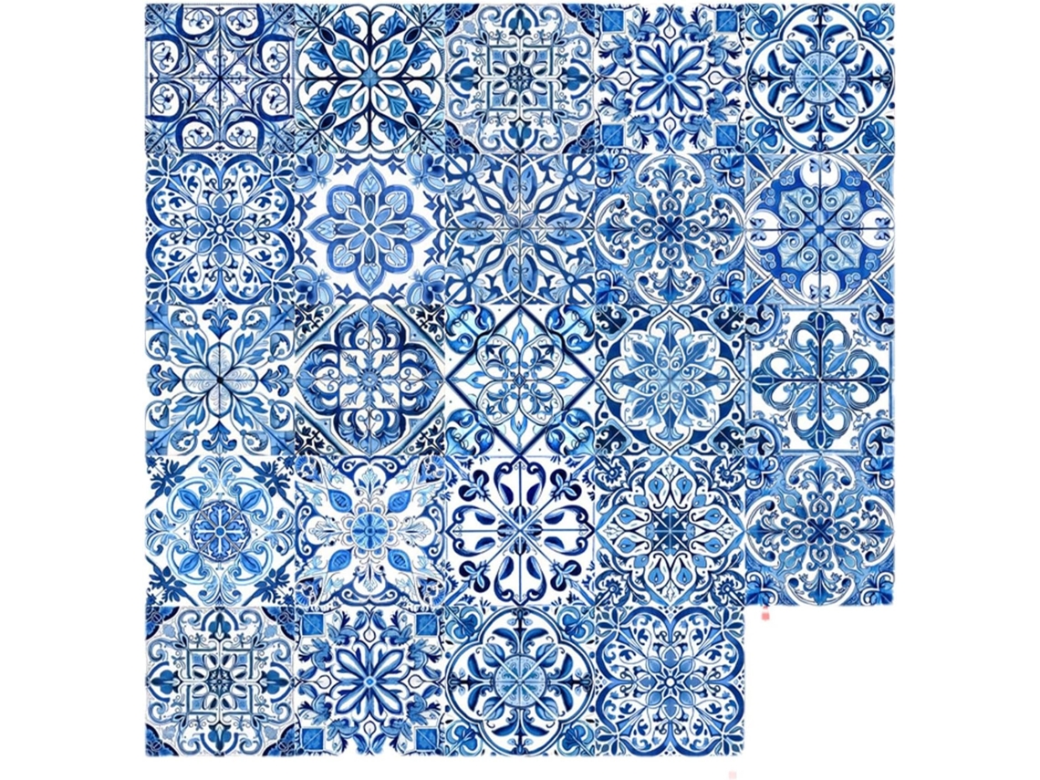 Pacote Com 24 Adesivos De Parede Impermeáveis Estilo Português (10 Unidades).