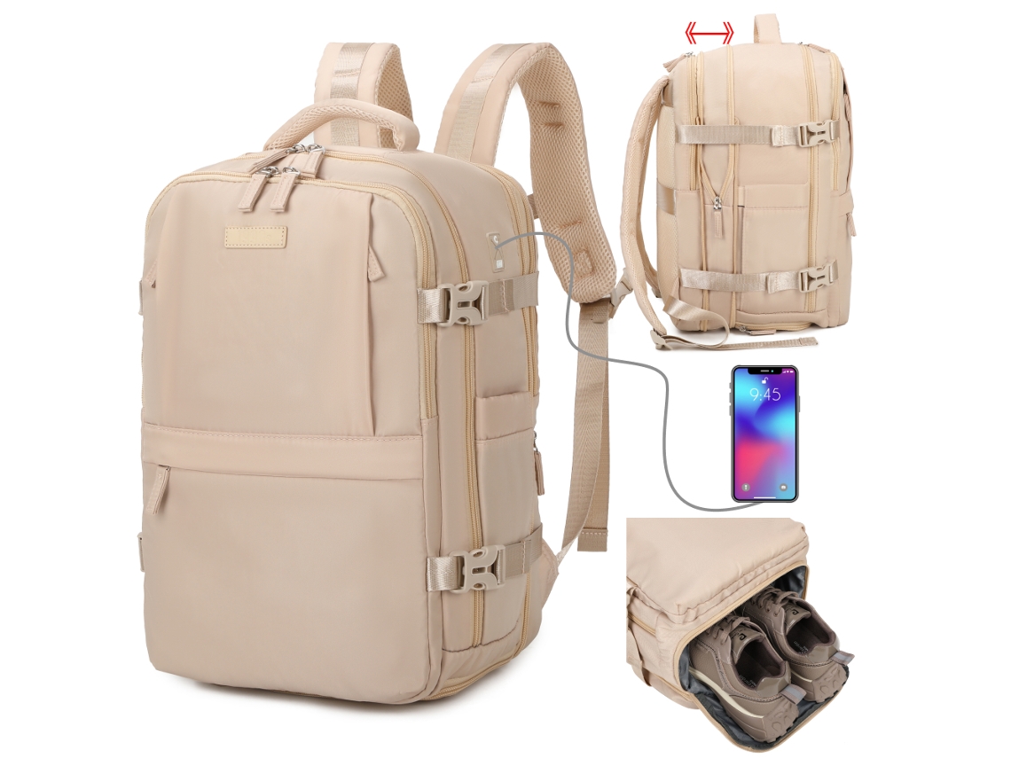 Mochila De Cabine Expansível 1990s Ryanair Bege (40x25x20 25cm 20l 25l)