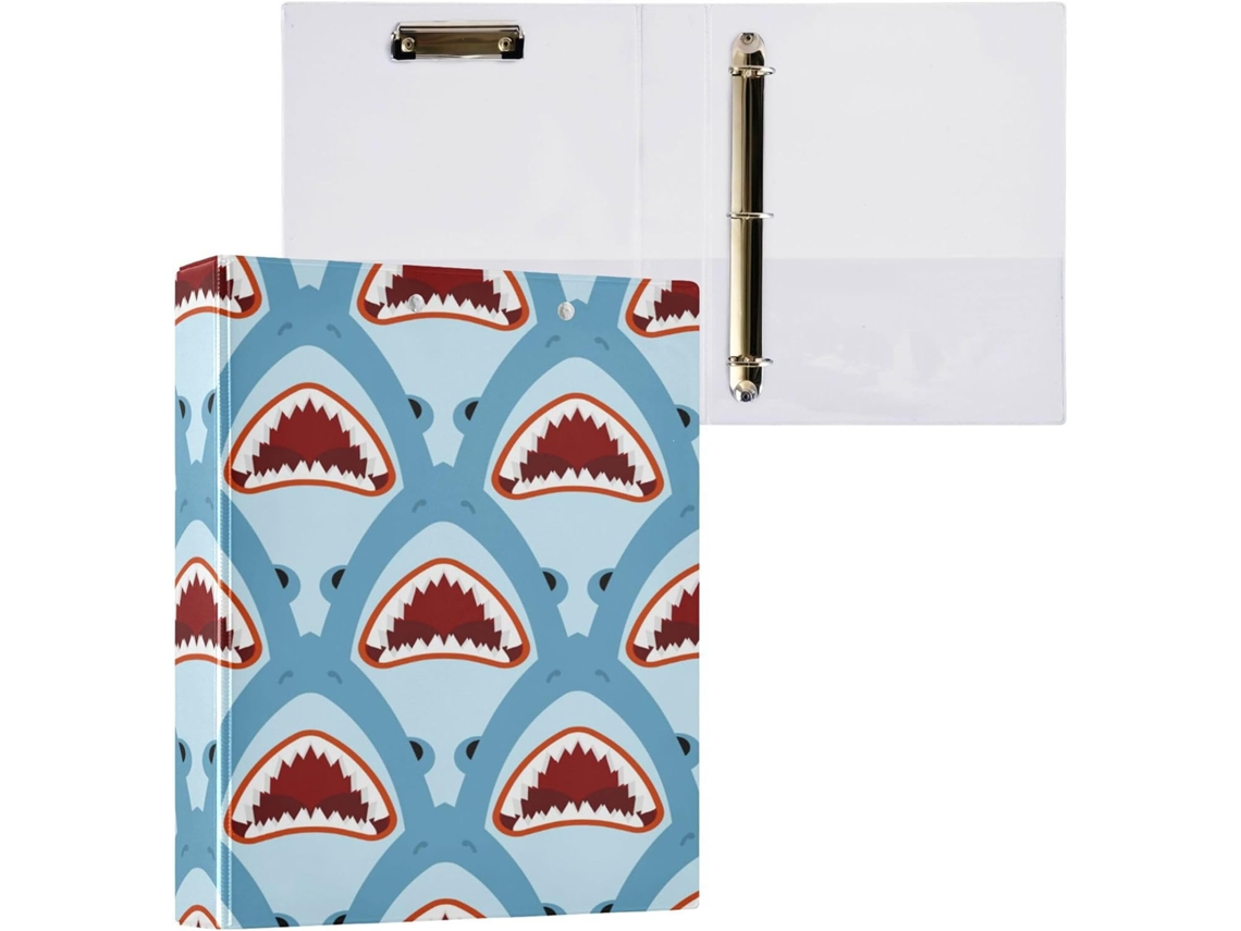 Pacote com 200 Pastas de Três Argolas Capas Bolso para Estudantes Folhas Desenho Peixes e (2,8 Cm X 1,27 Cm)