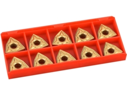 Kit De 10 Insertos De Metal Duro Wnmg 432 Wnmg0804 Para Torno Cnc, Com Revestimento De Alta Densidade E Boa Resistência