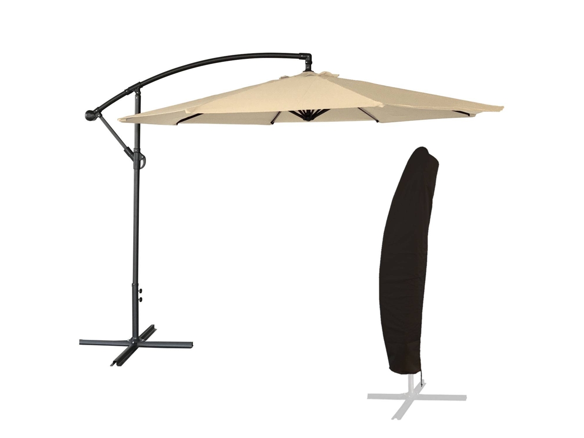 Guarda-Sol HAPPY GARDEN Oahu Redonda (Aço - Bege 350 x 250 cm cm)