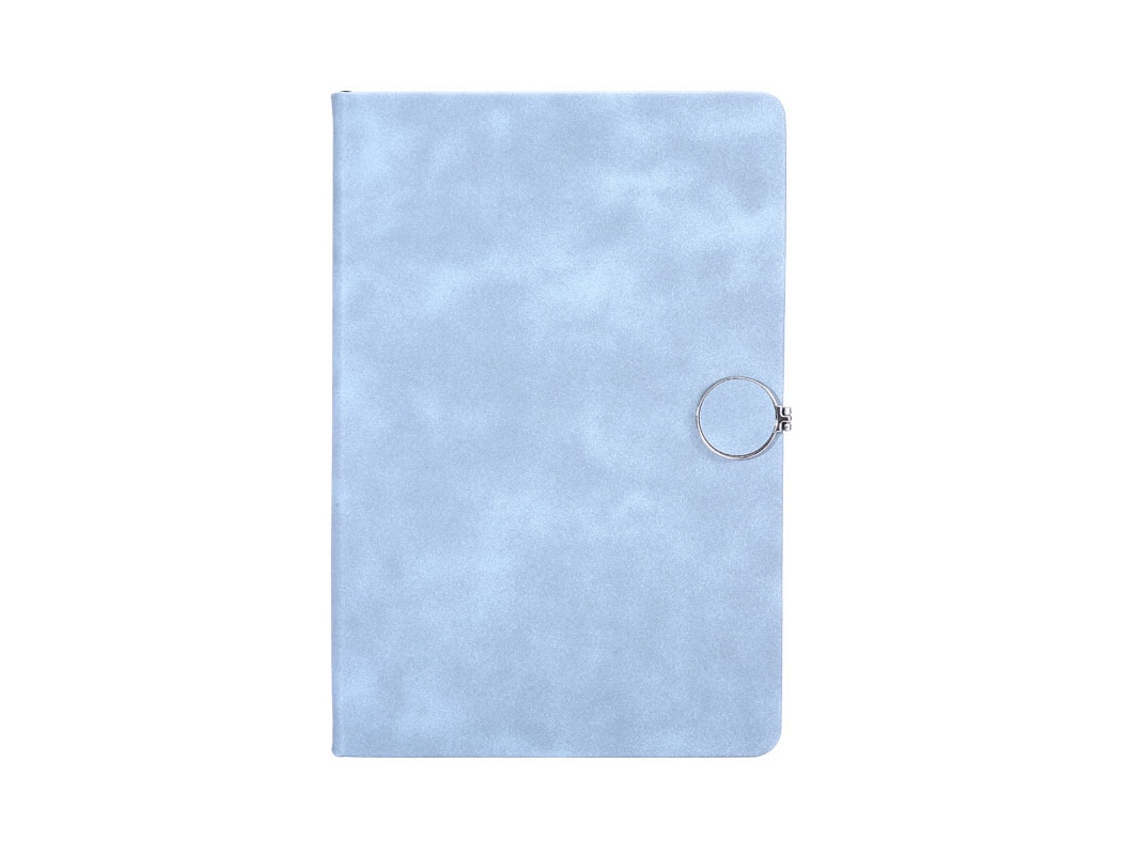 Cuaderno A5 de Couro Pu com Fechamento Magnético, Portátil para Estudantes e Negócios, Azul Céu