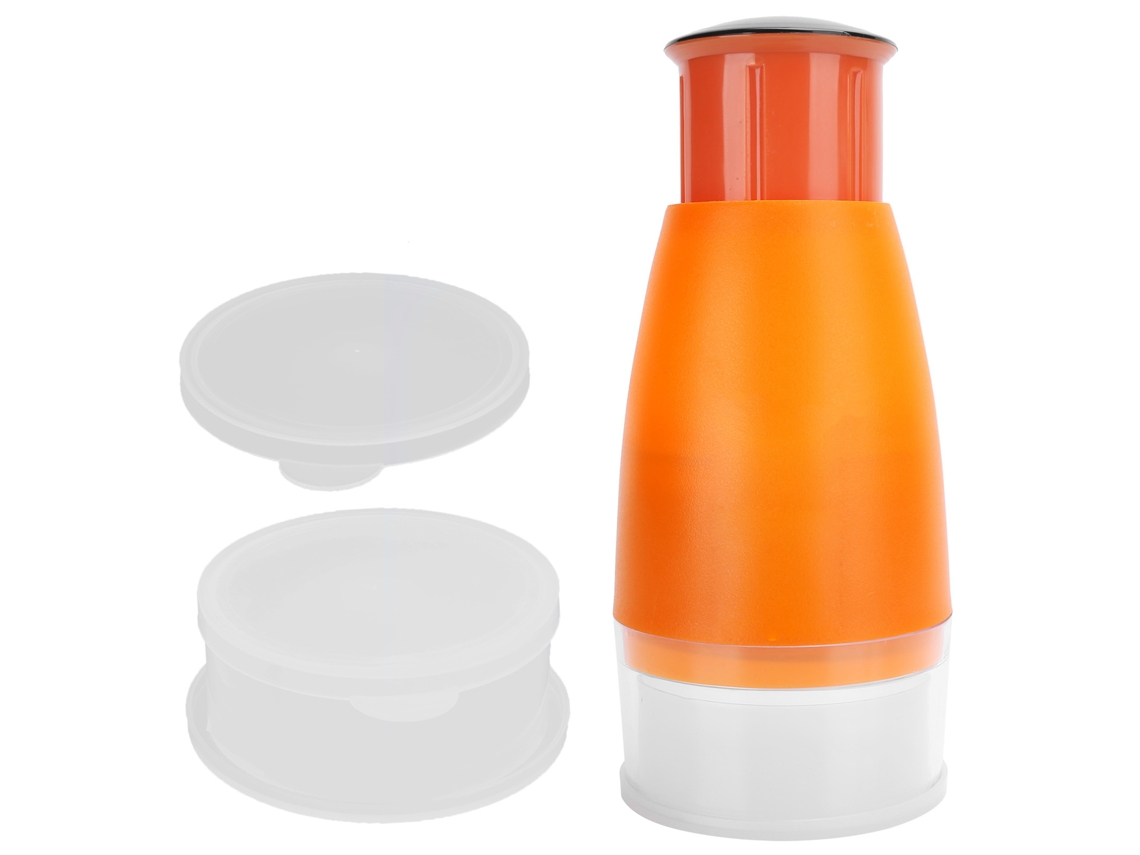 Cortador Manual De Alho E Gengibre Com 2 Caixas Plásticas Laranja