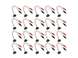 20 Peças De Conector De Bateria 9v Com Pinça De Jacaré, Cavo De 15cm