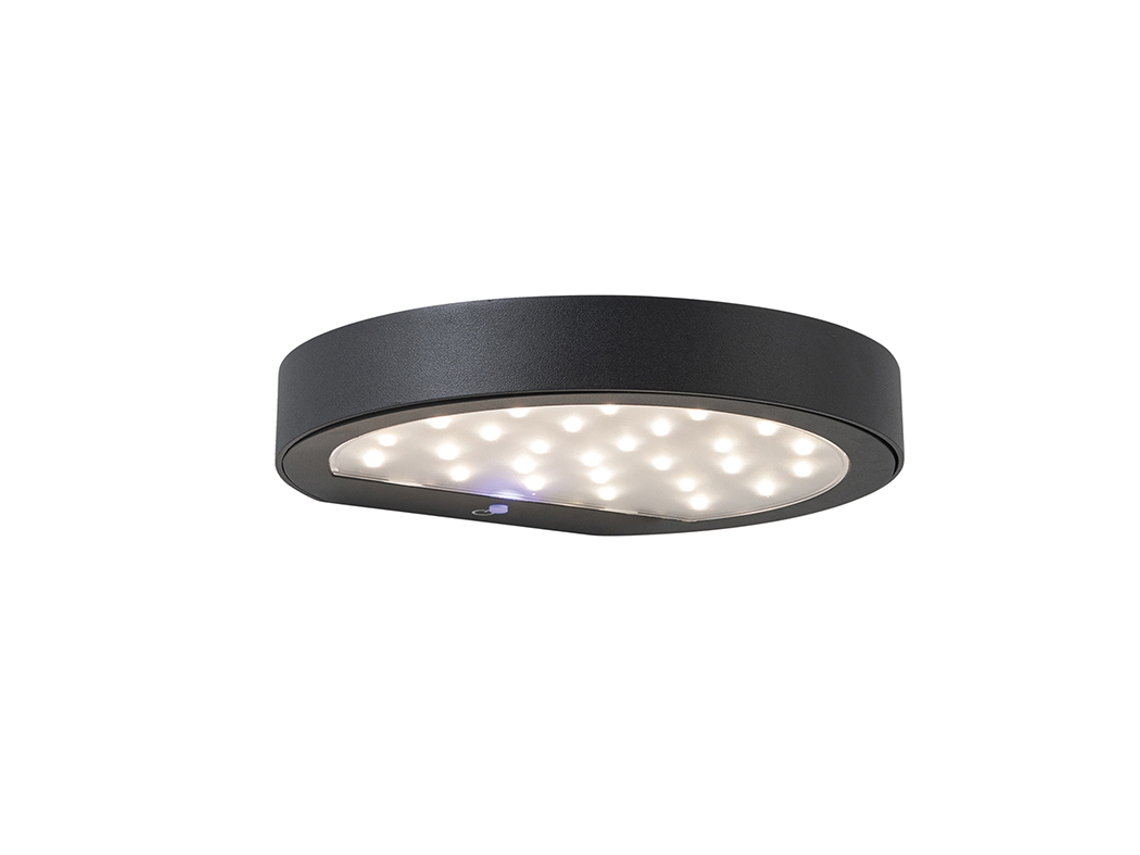 Aplique Led Solar Antracite Nap 2,2 W Alimentado Por Bateria Ip54