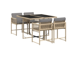 Garden Dining Set, Garden Dining Sets Vidaxl Bege Rattan / Vime (n/a)