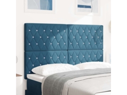 Vidaxl Cabeceira Azul Escuro 144 Cm Veludo