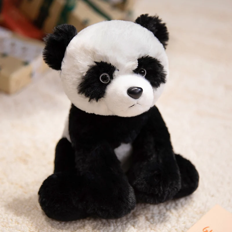 (panda, Aproximadamente 23 Cm) Brinquedo De Pelúcia Realista De Animal Da Selva Com 23 Cm, Simulando Um Brinquedo Da Floresta.