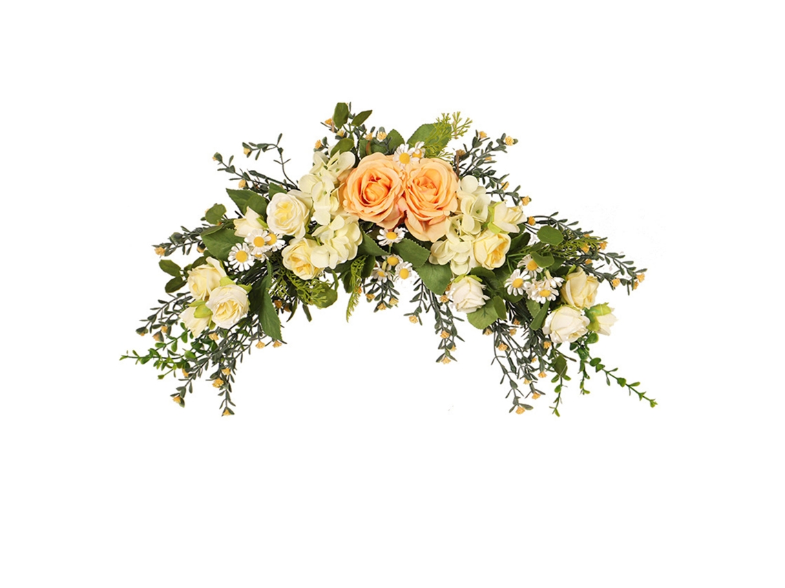 Decoração De Porta Com Rosa E Baby's Breath Laxiscreed Para Morinda, Corredor E Entrada