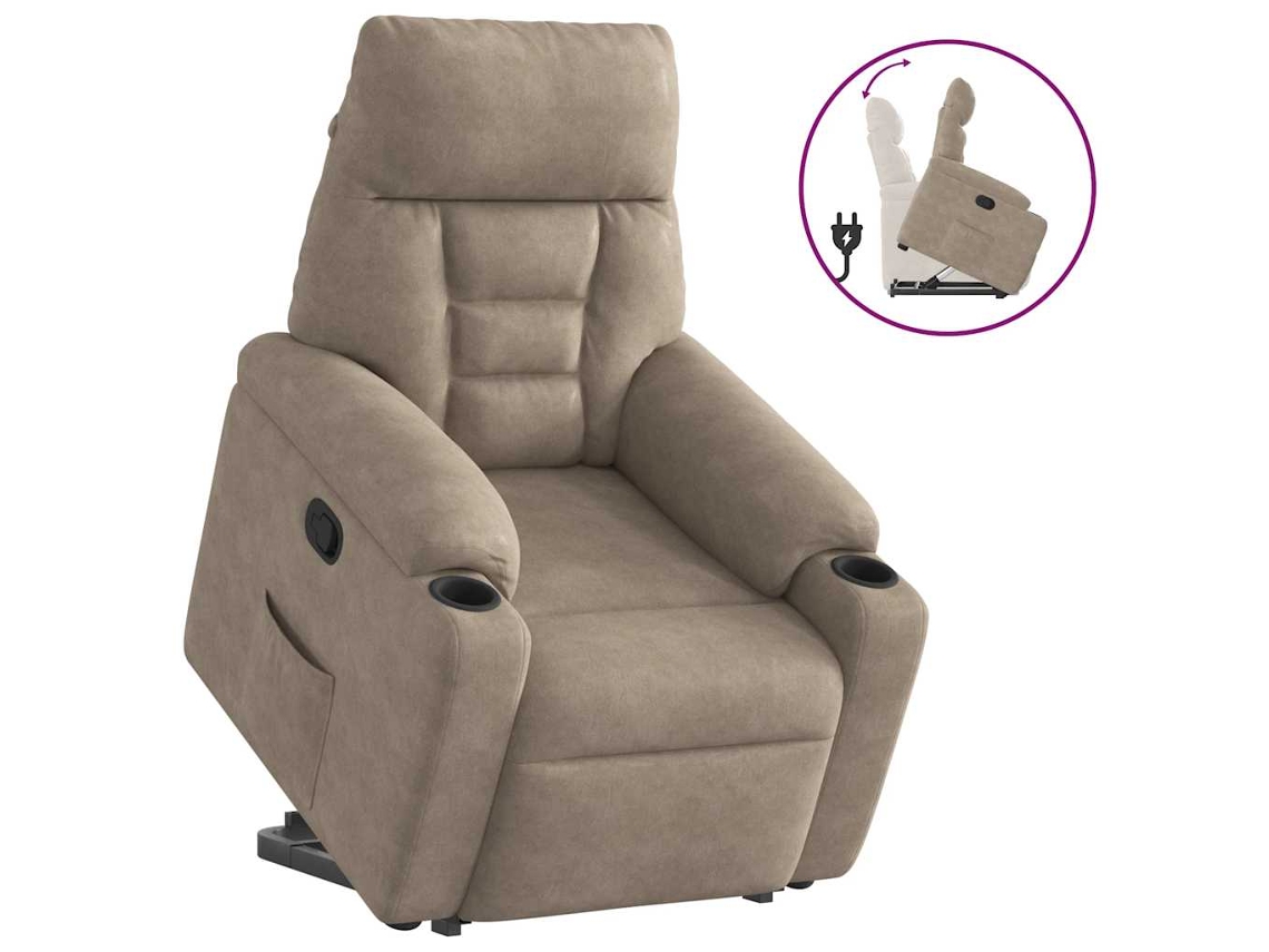 Stand Up Recliner Chair, Stand Up Recliner Chairs Vidaxl Cinzento-acastanhado Microfibra