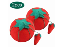 Conjunto de 2 Agarradores de Alfinetes em Forma de Tomate para Bordar e Costurar LAXISCREED