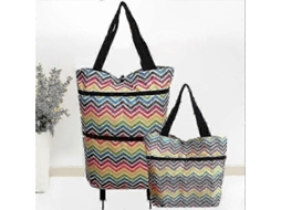 Carrinho de Compras Dobrável com Rodas e Bolsa com Zíper de Dois Estágios. Design Dobrável para Fácil Armazenamento e Transporte. GOKOCO