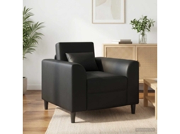 Vidaxl Poltrona Preto Couro Sintético